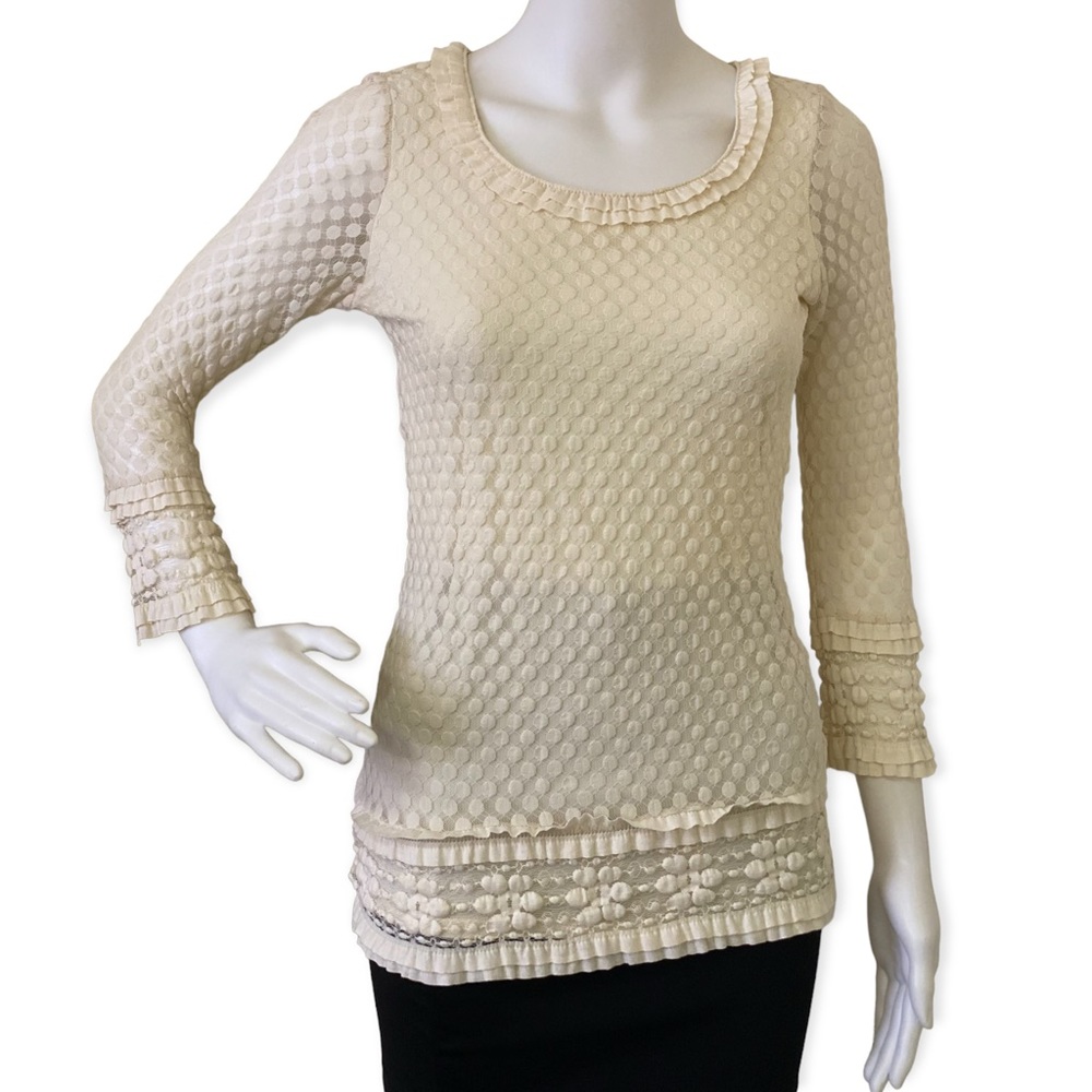 Max Edition Sheer Ruffle Top